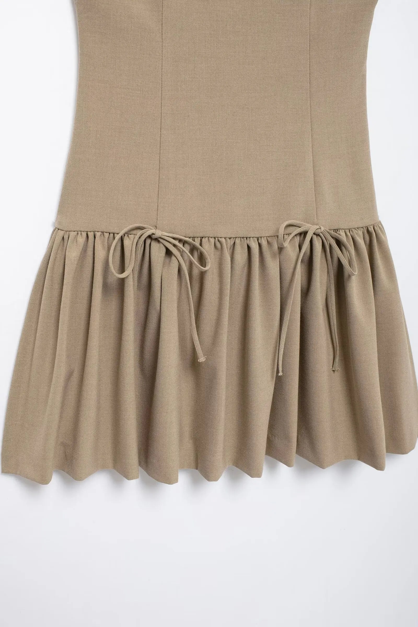 Bow Crew Neck Sleeveless Elegant Mini Dress