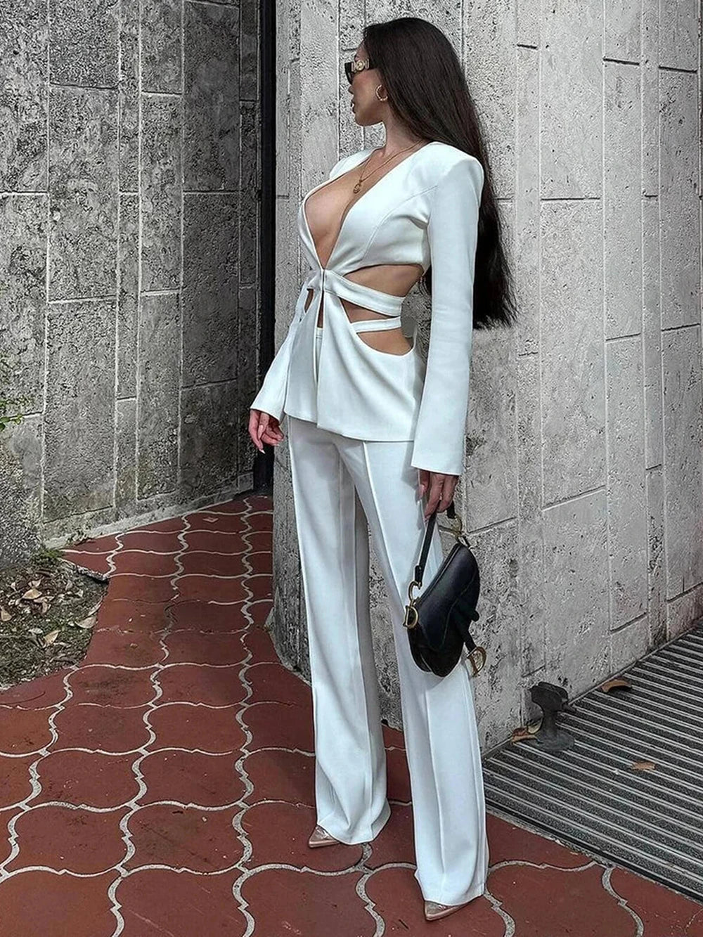 Cut Out Blazer Set Party Dress