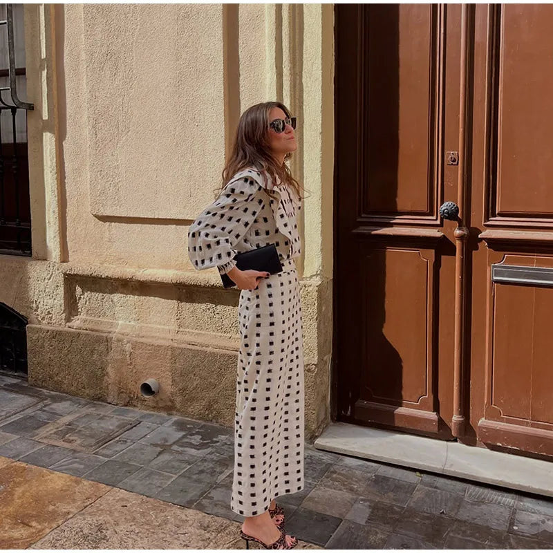 Casual Two Piece Skirt Suit Mini Dress