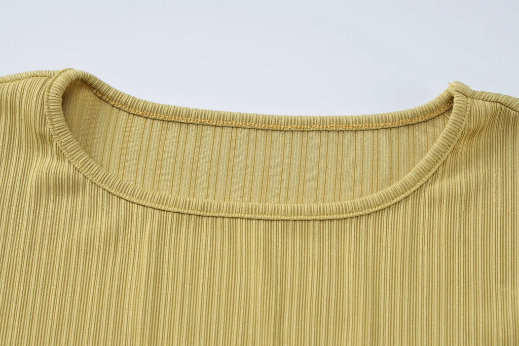 Ribbed Long Sleeve Slim Maxi Dress