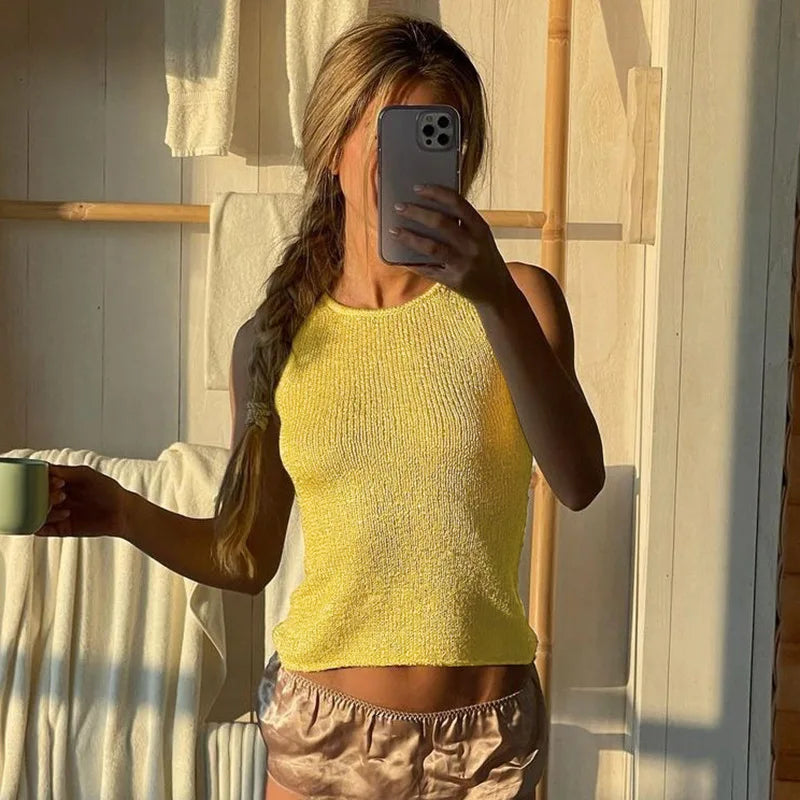 Solid Knit Two Piece Chic Mini Dress