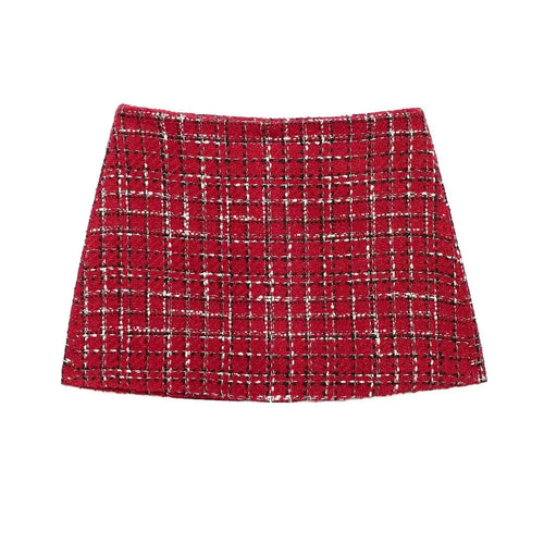 Plaid Lapel Coat Side Zipper Short Party Dress