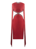 Fringe Tassel Sequin Party Midi Dress