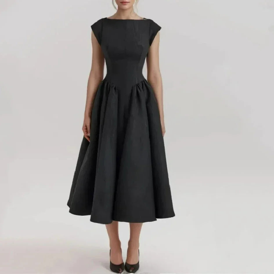 Short Sleeve Hollow Back Party Dress