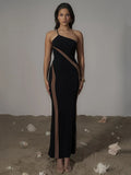 Patchwork Mermaid Bodycon Backless Nightclub Maxi Dress