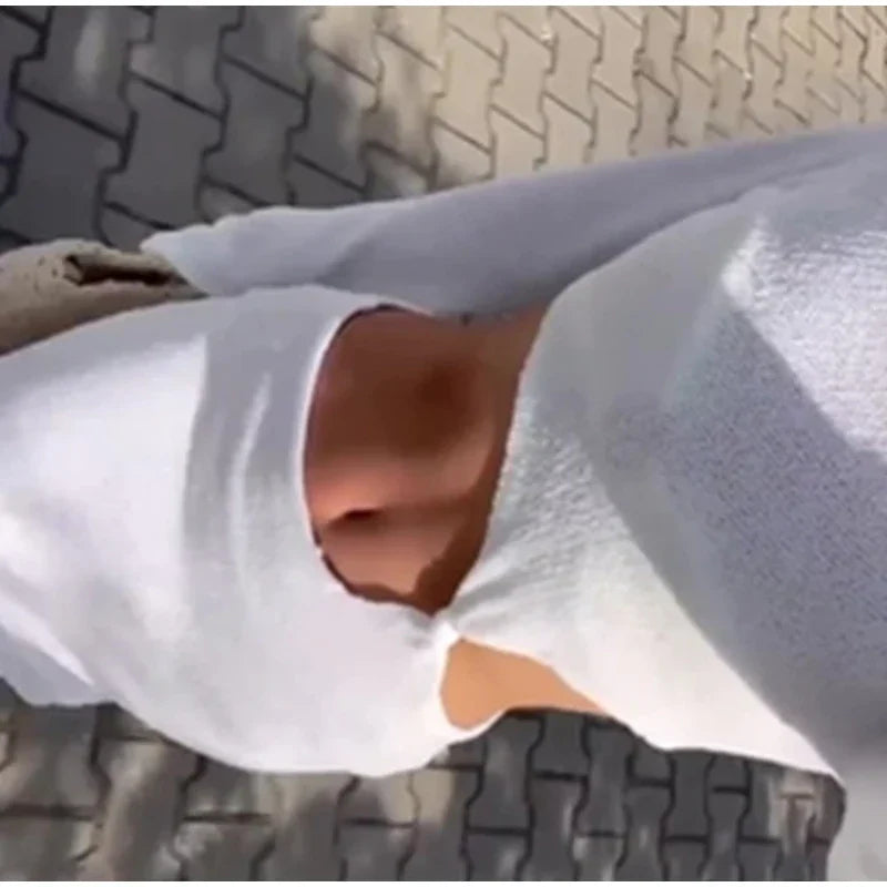 Knitted Hollow O Neck Slit Maxi Dress