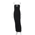 Off-Shoulder Black Sleek Maxi Dress