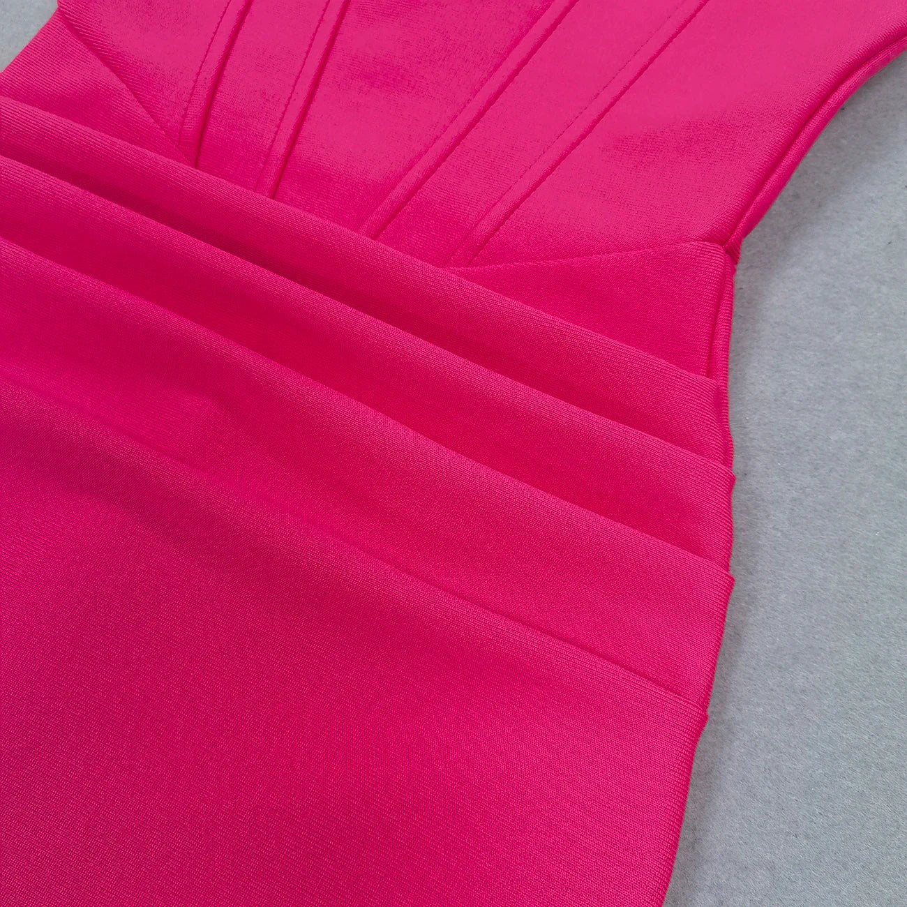 Red Diamond One Shoulder Midi Dress