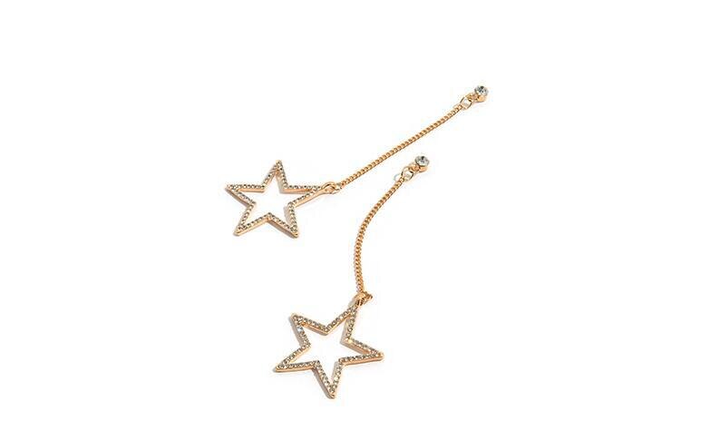 Crystal Dangle Star Earring