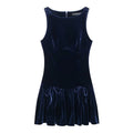 Bow Crew Neck Sleeveless Elegant Mini Dress