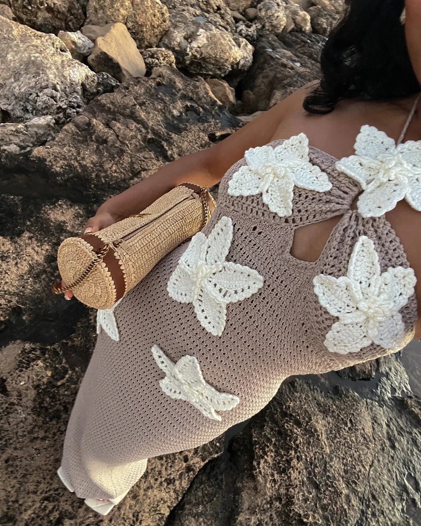 Floral Halter Summer Backless Splice Maxi Dress