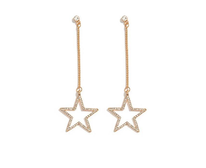 Crystal Dangle Star Earring