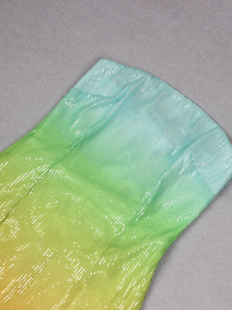 Ombre Sequin Party Midi Dress