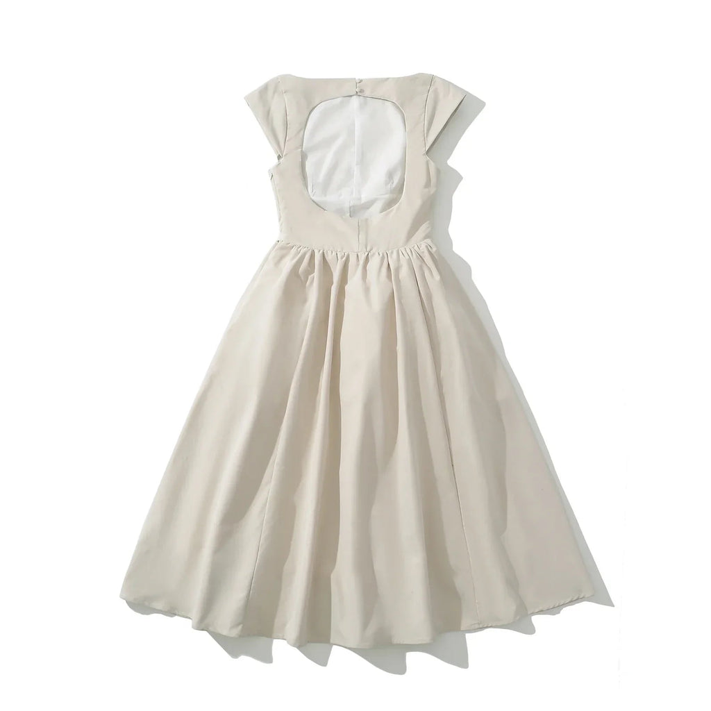 Short Sleeve Hollow Back Party Dress