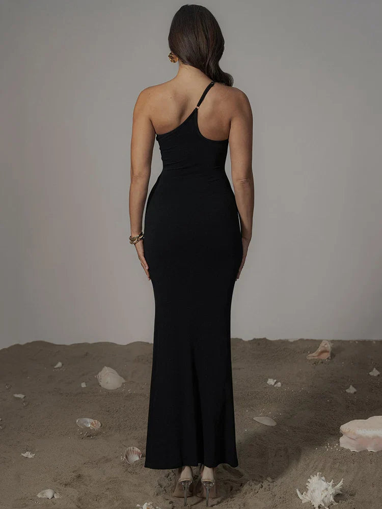 Patchwork Mermaid Bodycon Backless Nightclub Maxi Dress
