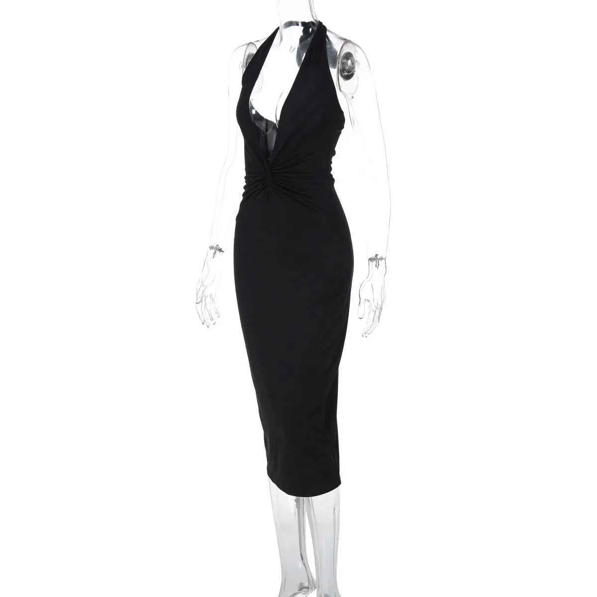 White Mesh Spaghetti Strap Hollow Party Dress