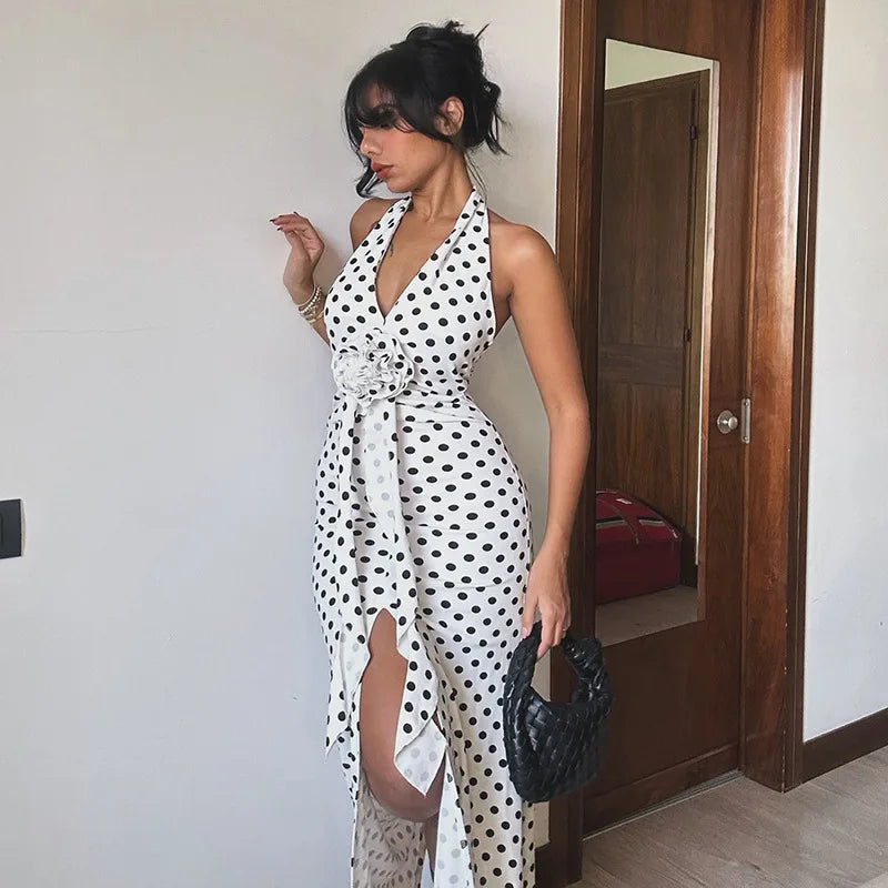 Oblique Shoulder Backless Draped Party Dress