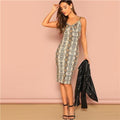Leopard Print Cami Backless Skinny Club Party Dress