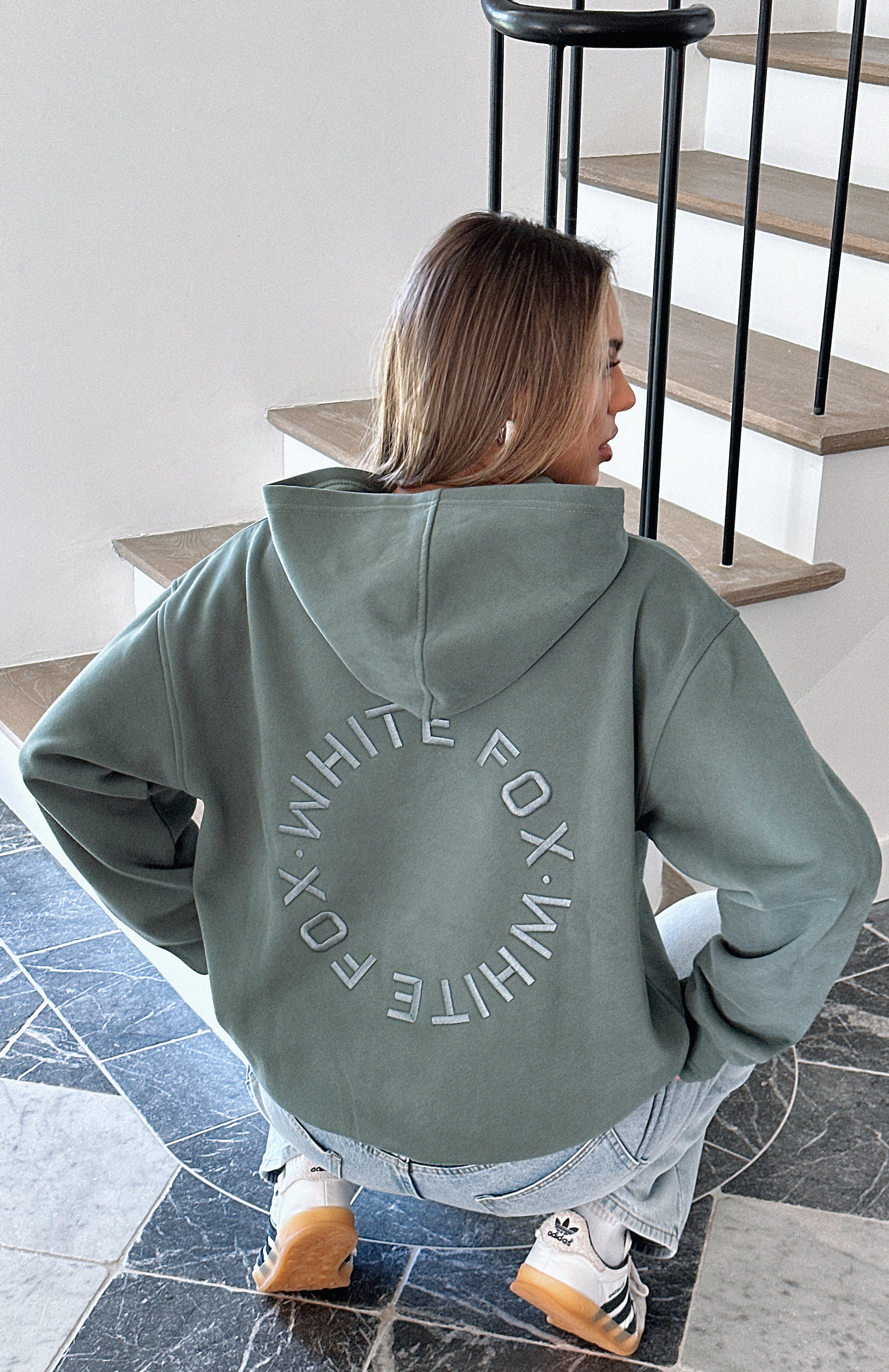 Stay Lifted Oversized Dark Green Hoodie