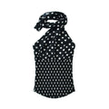 Polka Dot Halter Elastic Waist Two Piece Mini Dress