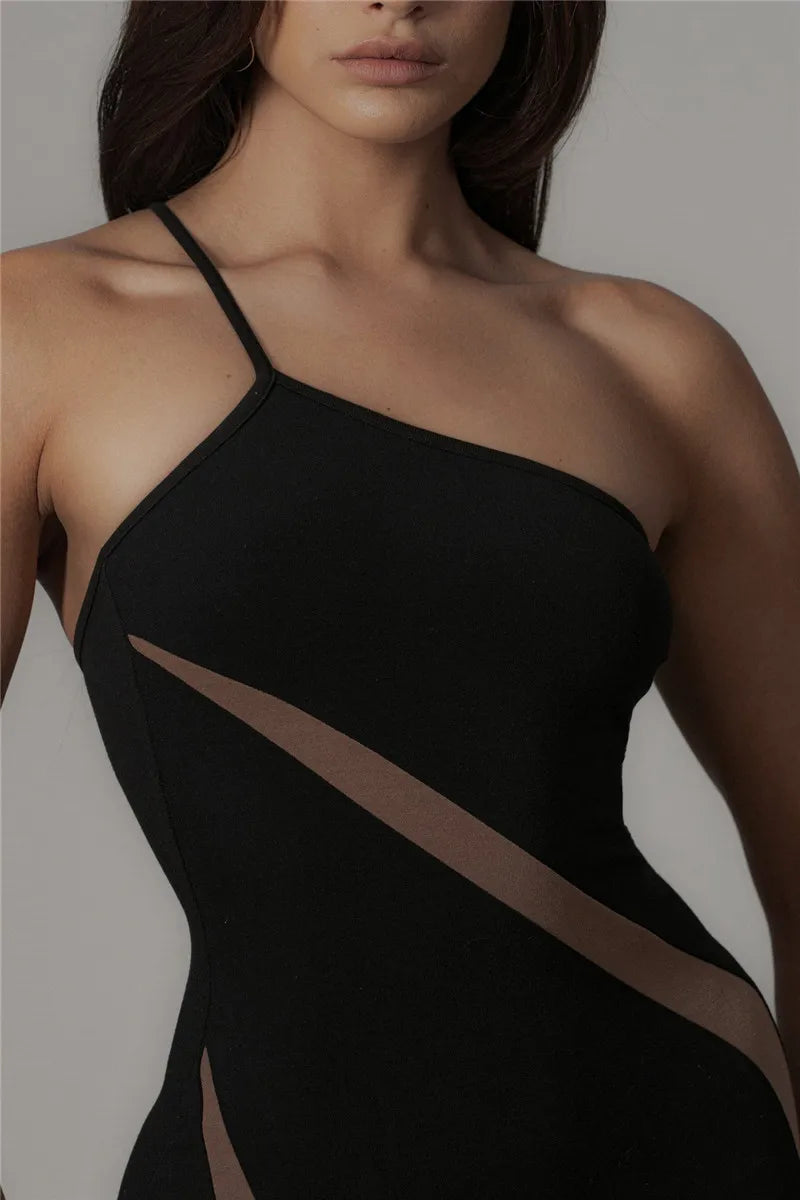 Patchwork Mermaid Bodycon Backless Nightclub Maxi Dress