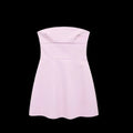 Pink 3D Bow Backless Mini Party Dress