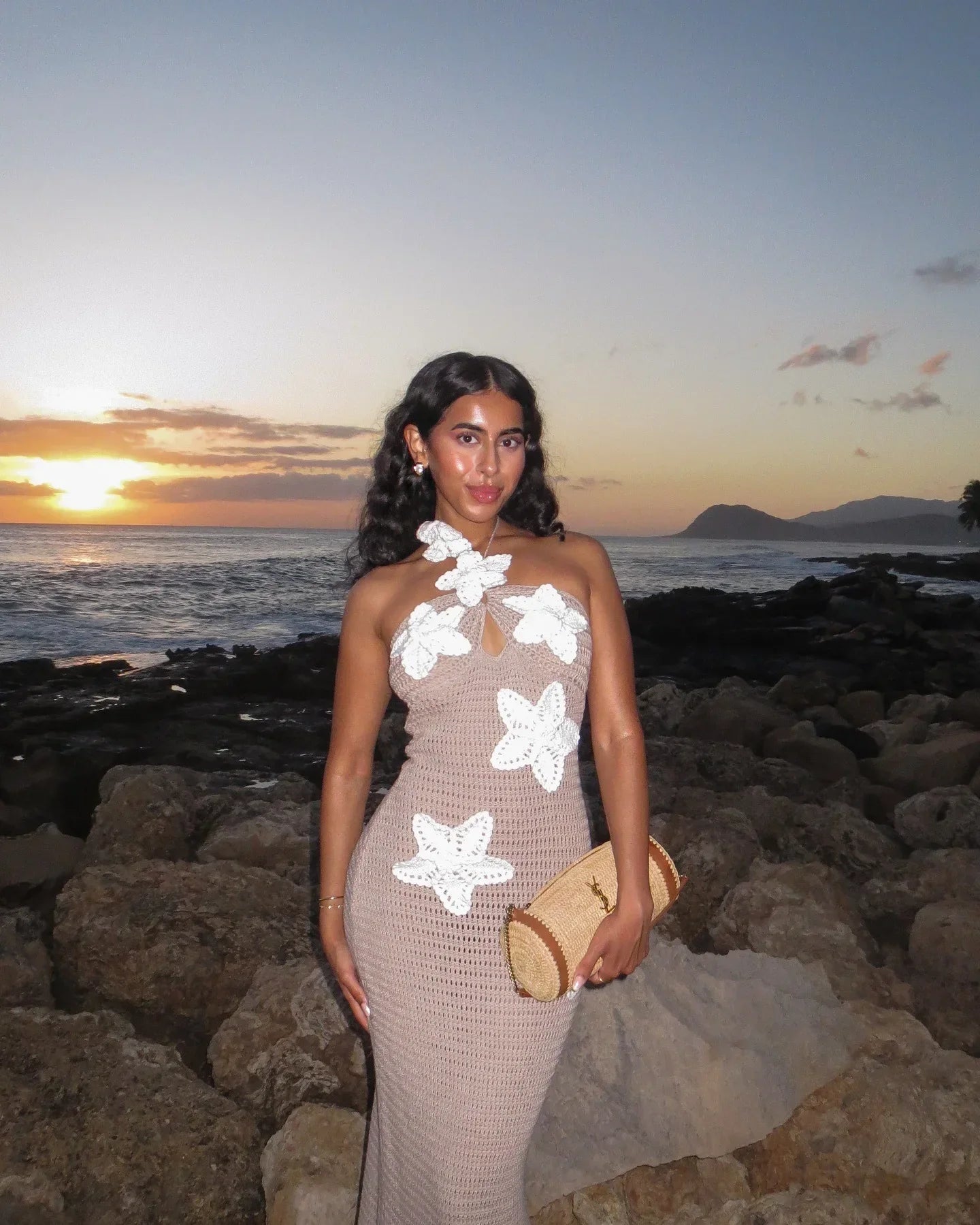Floral Halter Summer Backless Splice Maxi Dress