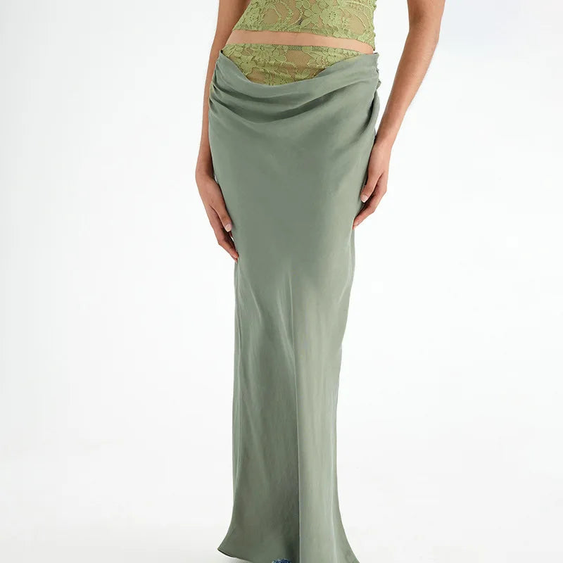 Printed Spaghetti Strap Maxi Skirt Set