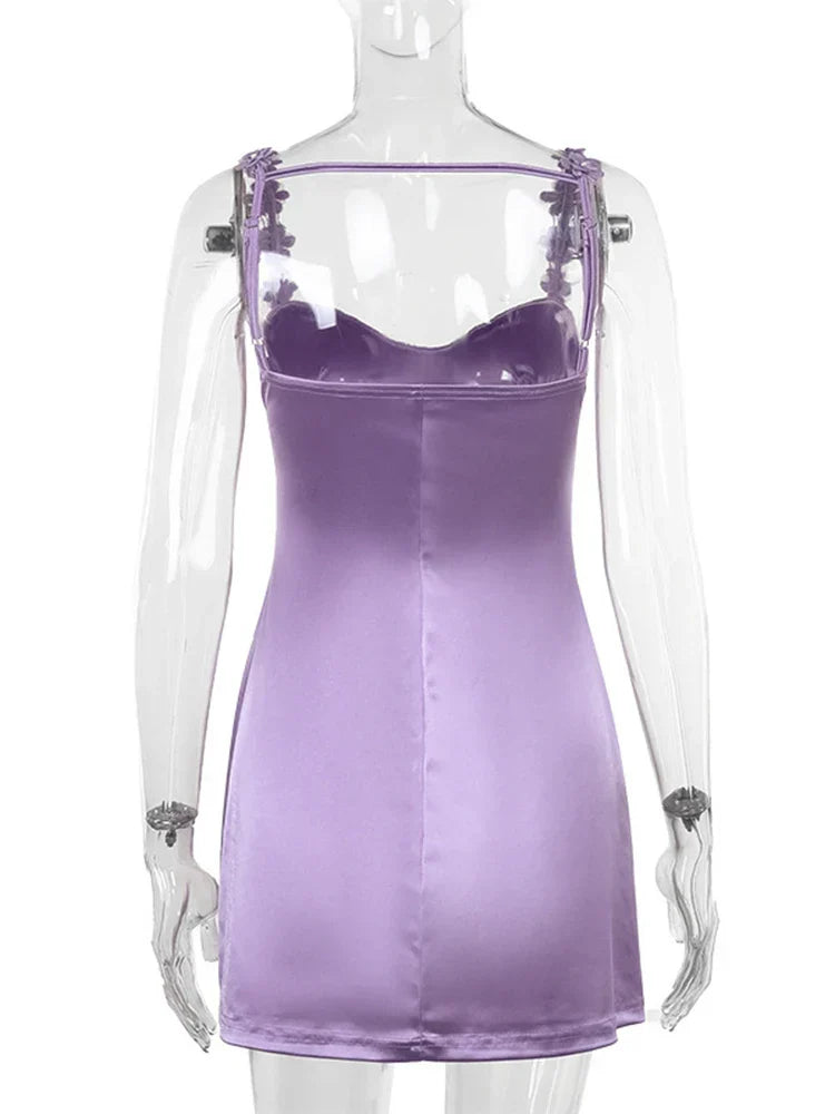Backless Spaghetti Strap Party Mini Dress