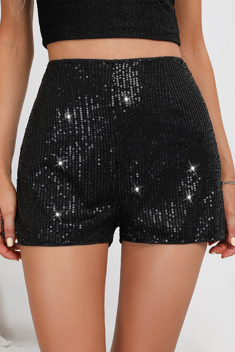 Metallic Party Night Dance Shiny Short