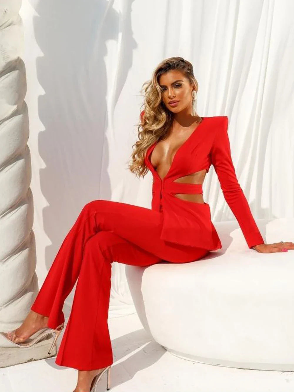 Cut Out Blazer Set Party Dress