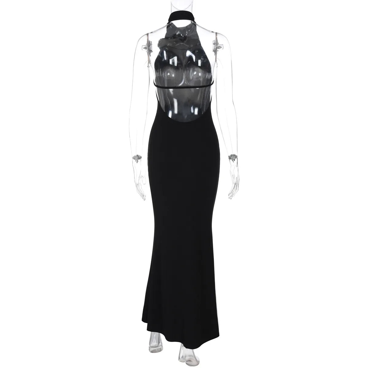 Halter Flower Backless Summer Maxi Dress