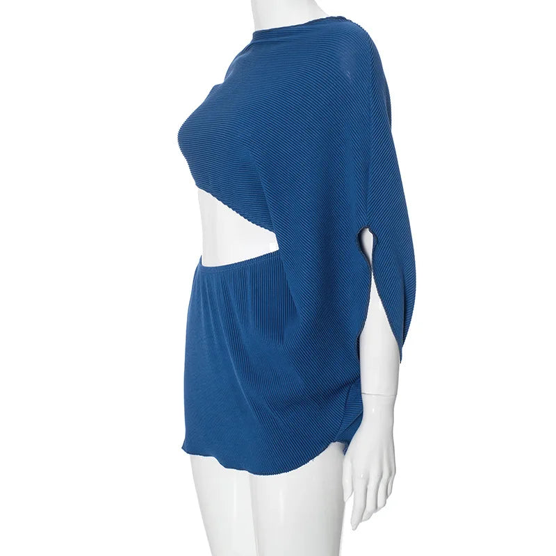 Cutout Mini Short Sleeve Loose Fit Party Dress