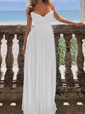 Pleated Flowy Maxi Dress