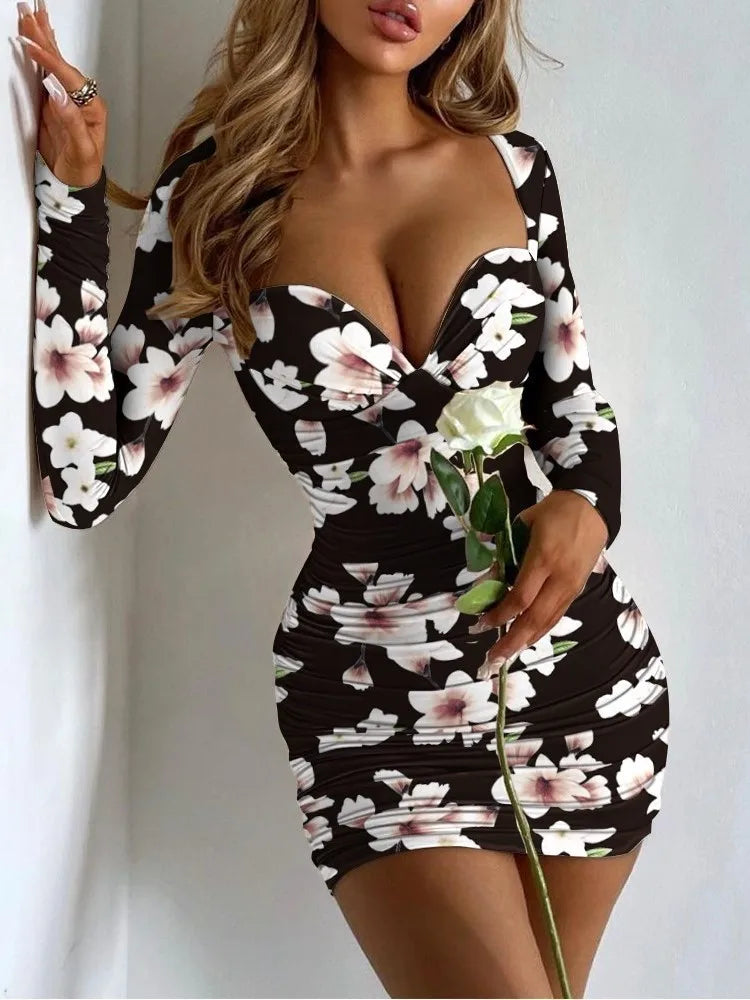 Printed Mini Chic Party Dress
