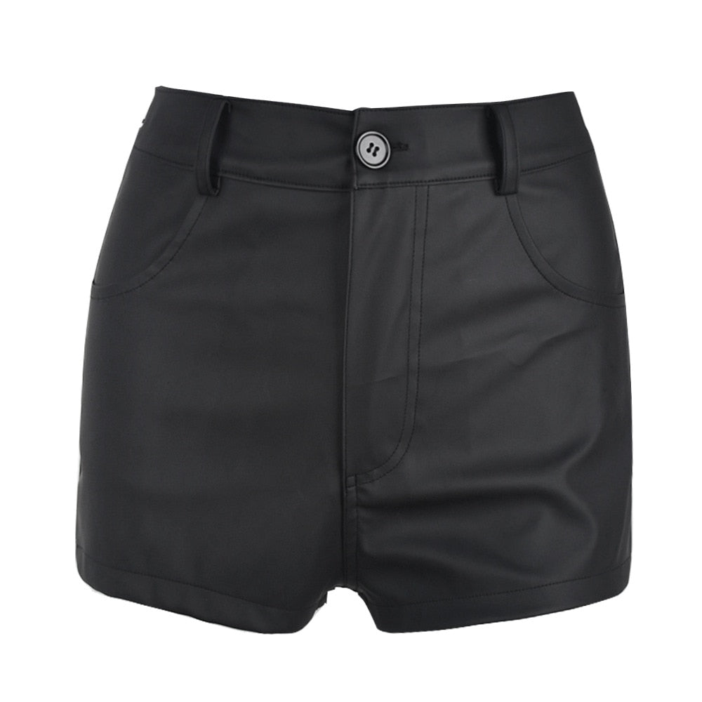 Hollow Lace-up Matte PU Trendy Short
