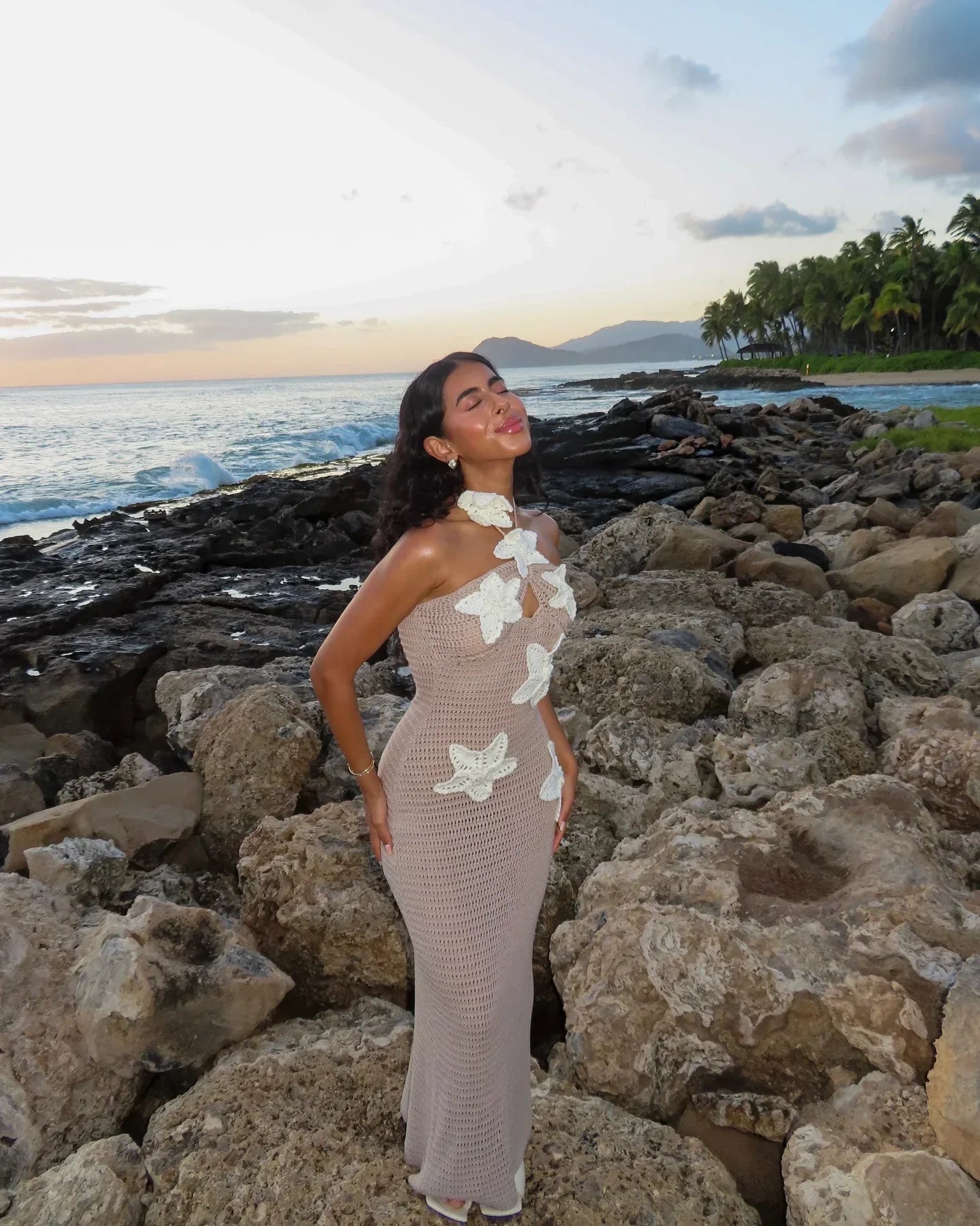 Floral Halter Summer Backless Splice Maxi Dress