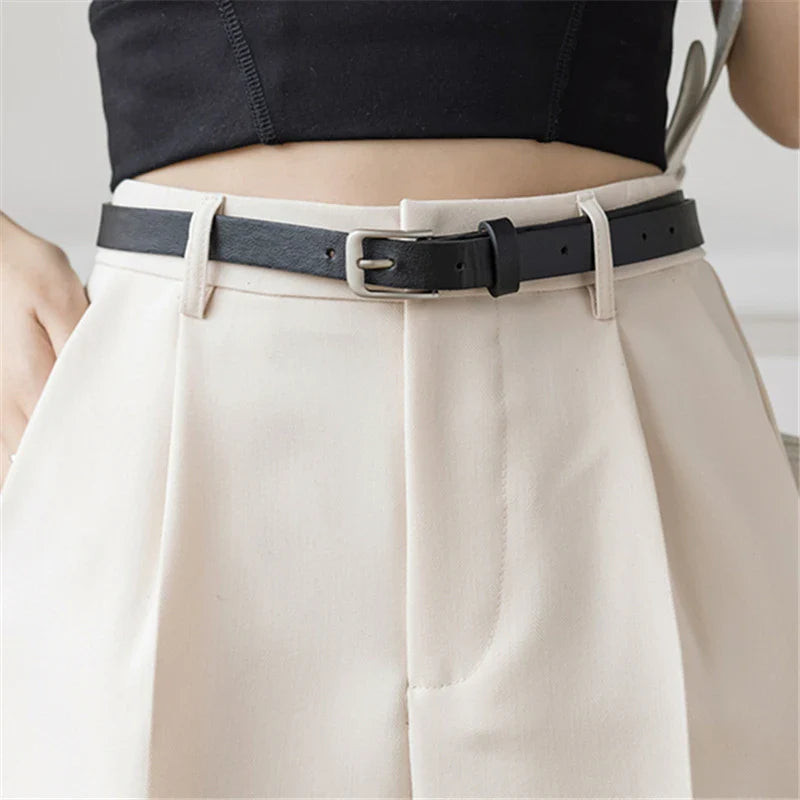 High Waist Loose Spring Straight Suit Short