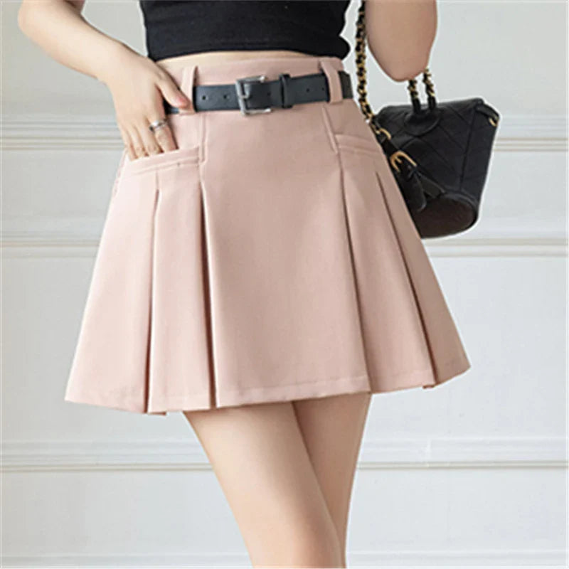 High Waist Solid Above Knee Casual Mini Dress