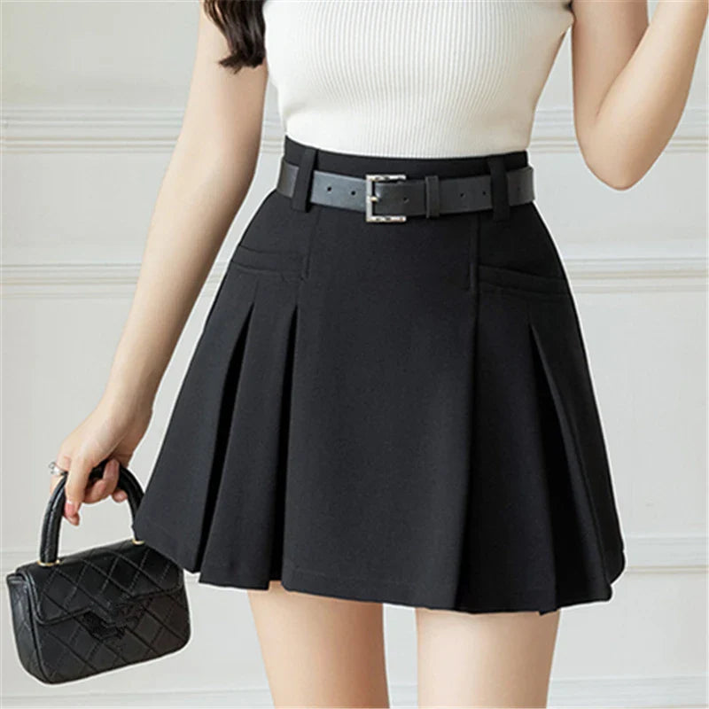 High Waist Solid Above Knee Casual Mini Dress