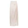 Satin High Waist Sheath Side Slit Maxi Dress