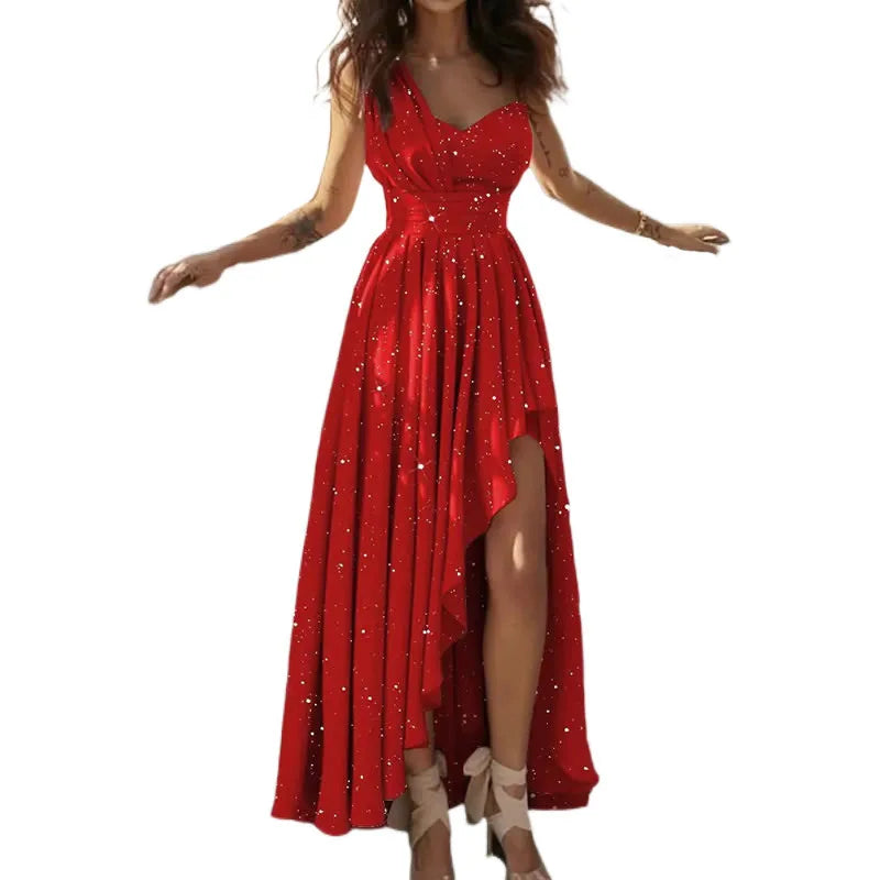 Red Cocktail Graduation Bridesmaid Party Dress