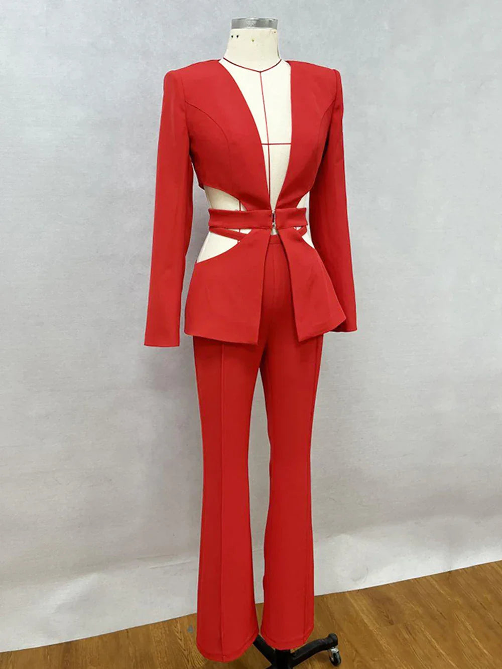 Cut Out Blazer Set Party Dress