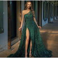 Sequin Off Shoulder High Split Maxi Dress