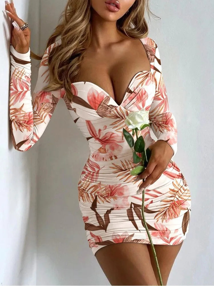 Printed Mini Chic Party Dress