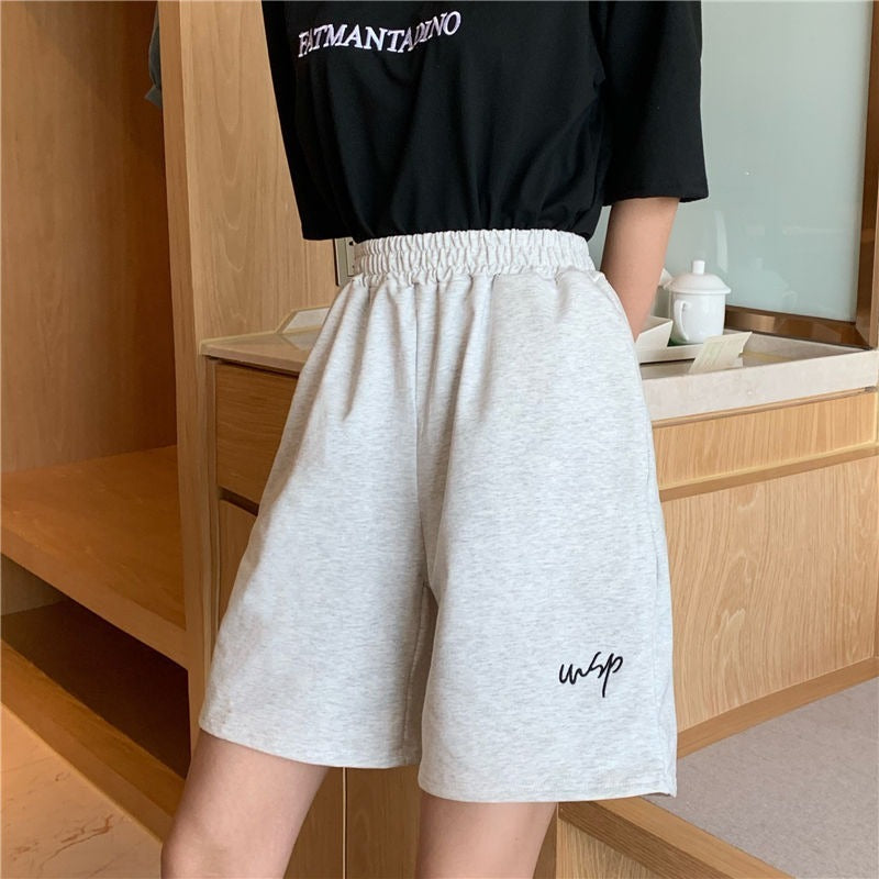 Embroidery Wide Leg Harajuku Simple Short