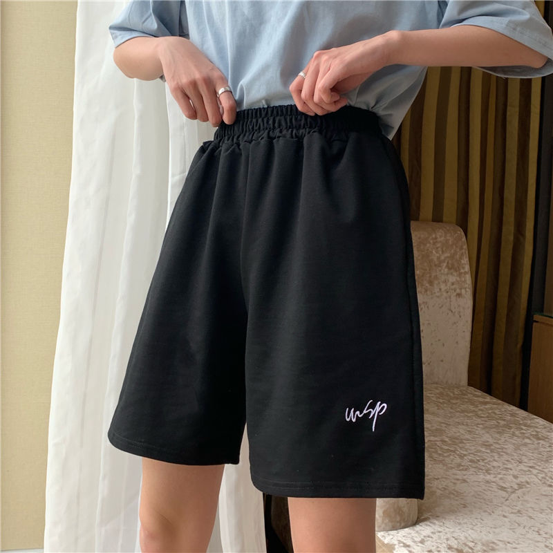Embroidery Wide Leg Harajuku Simple Short