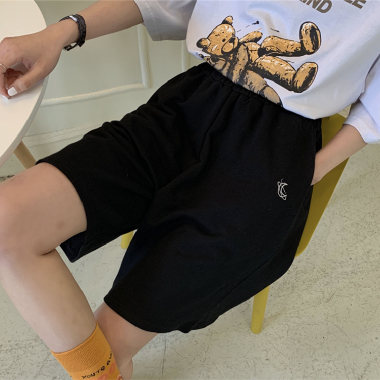 Embroidery Wide Leg Harajuku Simple Short