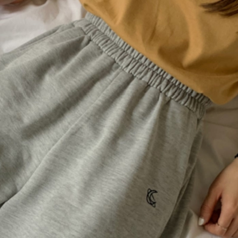 Embroidery Wide Leg Harajuku Simple Short