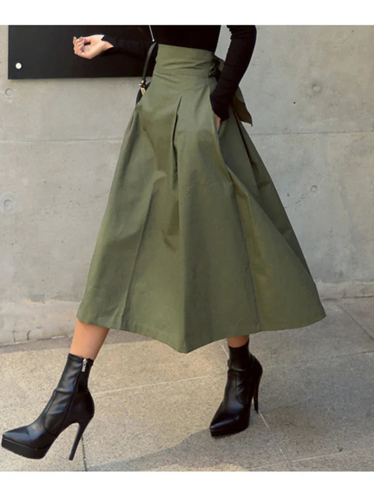 Korean Swing Bow Slim Wild Skirt